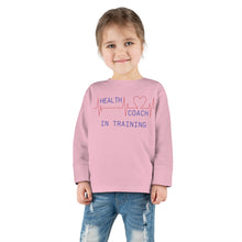 Load image into Gallery viewer, Health Coach in Training heartbeat Toddler Long Sleeve Tee