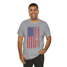 Load image into Gallery viewer, Independence Day July 4th 2025 USA Flag Unisex Jersey Short Sleeve Tee