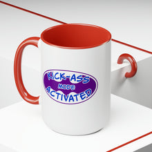 Load image into Gallery viewer, Kick Ass Mode Activated F Cancer Two-Tone Coffee Mugs, 15oz