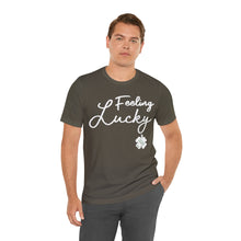 Load image into Gallery viewer, Feeling Lucky 2024 St Patricks Day Unisex Jersey Short Sleeve Tee