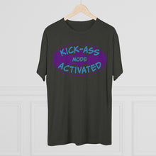 Load image into Gallery viewer, Kick Ass Mode Activated F Cancer Unisex Tri-Blend Crew Tee