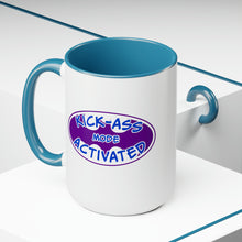 Load image into Gallery viewer, Kick Ass Mode Activated F Cancer Two-Tone Coffee Mugs, 15oz