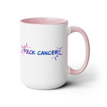 Load image into Gallery viewer, Kick Ass Mode Activated F Cancer Two-Tone Coffee Mugs, 15oz