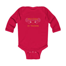 Load image into Gallery viewer, Health Coach In Training Muscle Infant Long Sleeve Bodysuit