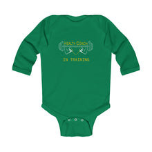 Load image into Gallery viewer, Health Coach In Training Muscle Infant Long Sleeve Bodysuit