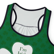 Load image into Gallery viewer, Kiss Me Im Irish Dark Green Women's Tank Top