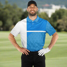 Load image into Gallery viewer, Golf Ball Blue & White Polo Shirt - AOP