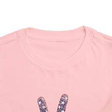 Load image into Gallery viewer, Independence Day 4th of July Peace Fingers Toddler Short Sleeve Tee