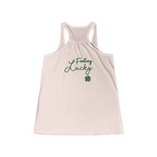 Load image into Gallery viewer, Kiss Me Im Irish Feeling Lucky Women's Flowy Racerback Tank