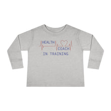 Load image into Gallery viewer, Health Coach in Training heartbeat Toddler Long Sleeve Tee