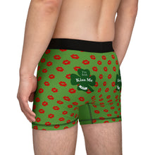 Load image into Gallery viewer, Kiss Me I’m Irish Green Men's Boxers (AOP)