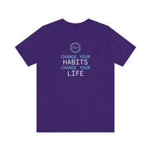 Load image into Gallery viewer, Team Platinum 2023 Conference Change Your Habits Change Your Life Unisex Jersey Short Sleeve Crew Neck Tee