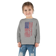 Load image into Gallery viewer, Independence Day USA Flag July 4th 2024 Toddler Long Sleeve Tee