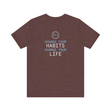 Load image into Gallery viewer, Team Platinum 2023 Conference Change Your Habits Change Your Life Unisex Jersey Short Sleeve Crew Neck Tee