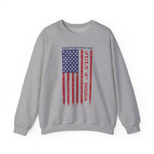Load image into Gallery viewer, Independence Day USA Flag July 4th 2025 Unisex Heavy Blend™ Crewneck Sweatshirt
