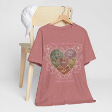 Load image into Gallery viewer, Moms are the Center of the Family Puzzle Customizable Unisex Jersey Short Sleeve Tee