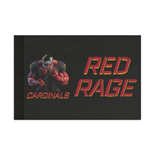 Load image into Gallery viewer, Cardinals Red Rage Personalized Flag Black