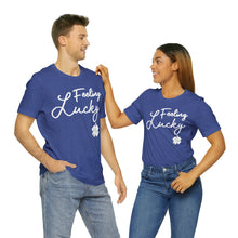Load image into Gallery viewer, Feeling Lucky 2024 St Patricks Day Unisex Jersey Short Sleeve Tee