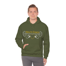 Load image into Gallery viewer, Health Coach Muscle Heart Barbell discipline equals freedom Unisex Heavy Blend™ Hooded Sweatshirt