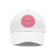 Load image into Gallery viewer, Team Awesomesauce Dad Hat with Leather Patch (Round)