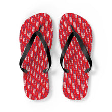 Load image into Gallery viewer, Independence Day Peace Fingers USA Flag Flip Flops