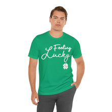 Load image into Gallery viewer, Feeling Lucky 2024 St Patricks Day Unisex Jersey Short Sleeve Tee