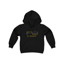 Load image into Gallery viewer, Health Coach In Training Heartbeat Youth Heavy Blend Hooded Sweatshirt