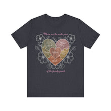 Load image into Gallery viewer, Moms are the Center of the Family Puzzle Customizable Unisex Jersey Short Sleeve Tee