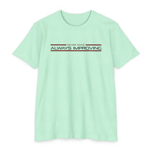 Load image into Gallery viewer, Never Done Always Improving Motivational Unisex CVC Jersey T-shirt