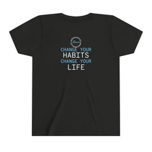 Load image into Gallery viewer, Team Platinum 2023 Conference Change Your Habits Change Your Life Youth Short Sleeve Crew Neck Tee