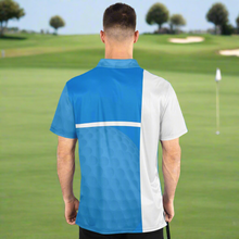 Load image into Gallery viewer, Golf Ball Blue & White Polo Shirt - AOP