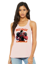 Load image into Gallery viewer, Cardinals Red Rage Personalized Woman’s Football Fan Flowy Tank Top