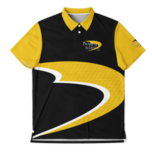 Load image into Gallery viewer, Bogey Brothers Black Gold & White Polo Shirt - AOP