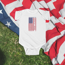 Load image into Gallery viewer, Independence Day July 4 2025 USA Flag Infant Fine Jersey Bodysuit