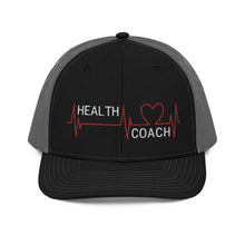 Load image into Gallery viewer, Health Coach Heartbeat Trucker Cap