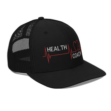 Load image into Gallery viewer, Health Coach Heartbeat Trucker Cap