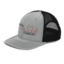 Load image into Gallery viewer, Health Coach Heartbeat Trucker Cap
