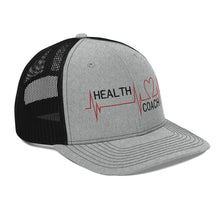 Load image into Gallery viewer, Health Coach Heartbeat Trucker Cap