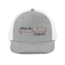 Load image into Gallery viewer, Health Coach Heartbeat Trucker Cap
