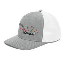 Load image into Gallery viewer, Health Coach Heartbeat Trucker Cap