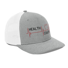Load image into Gallery viewer, Health Coach Heartbeat Trucker Cap