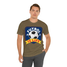 Load image into Gallery viewer, Futbol Is Life Unisex Jersey Crew Neck T-shirt