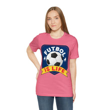 Load image into Gallery viewer, Futbol Is Life Unisex Jersey Crew Neck T-shirt