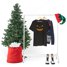 Load image into Gallery viewer, Halloween Pumpkin Face Unisex Jersey Short Sleeve Tee