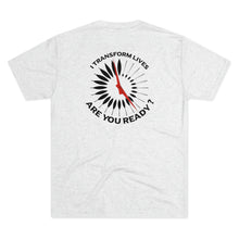 Load image into Gallery viewer, I Transform Lives Jetstream Health Coach Unisex Tri-Blend Crew Tee