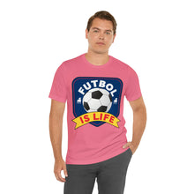 Load image into Gallery viewer, Futbol Is Life Unisex Jersey Crew Neck T-shirt