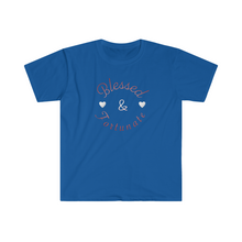 Load image into Gallery viewer, Blessed and Fortunate Mothers Day Unisex Softstyle T-Shirt
