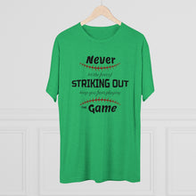 Load image into Gallery viewer, Striking Out Men's Tri-Blend Crew Tee