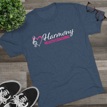 Load image into Gallery viewer, Harmony Health Coaching Unisex Tri-Blend Crew Tee