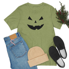 Load image into Gallery viewer, Halloween Pumpkin Face Unisex Jersey Short Sleeve Tee